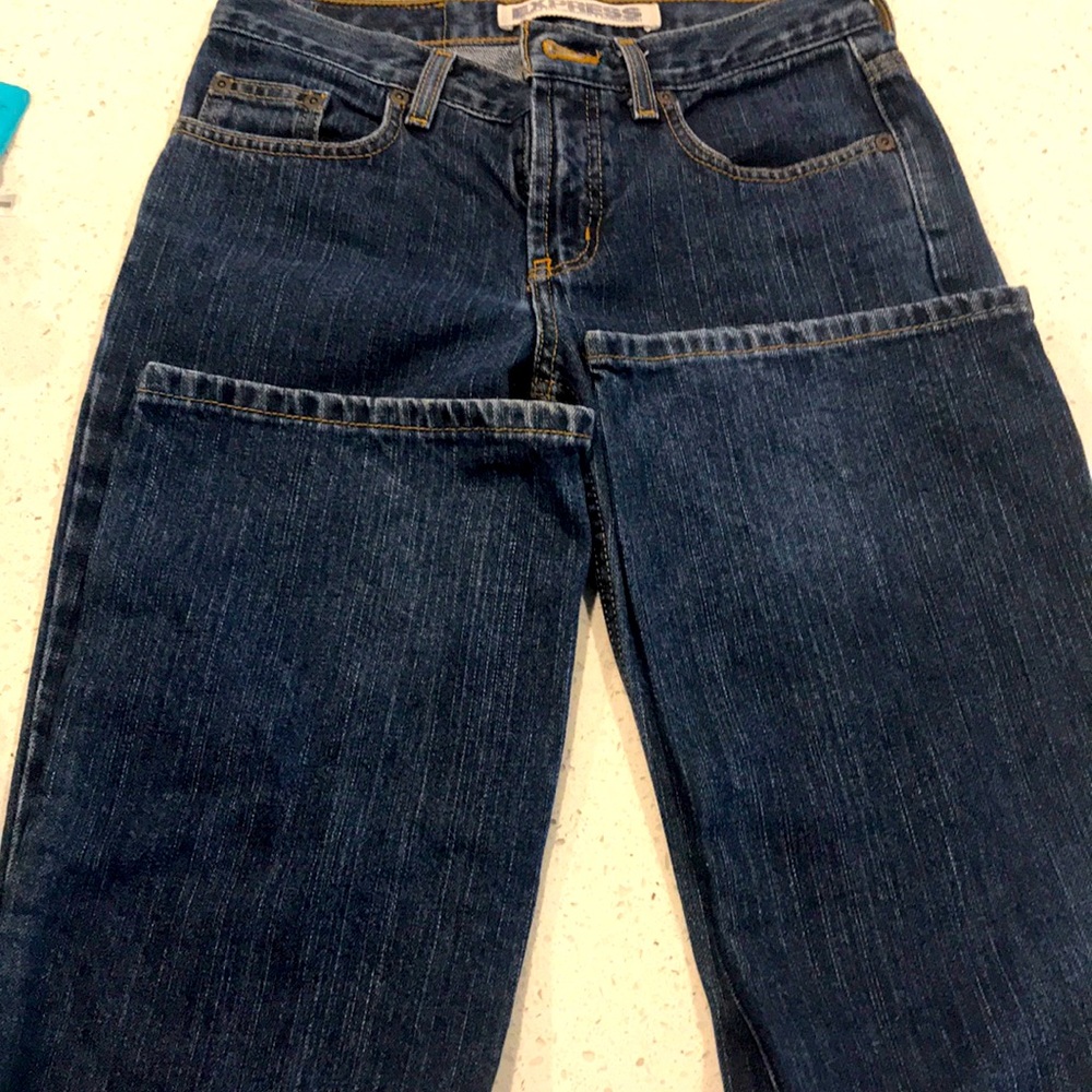 Express jeans low rise flare